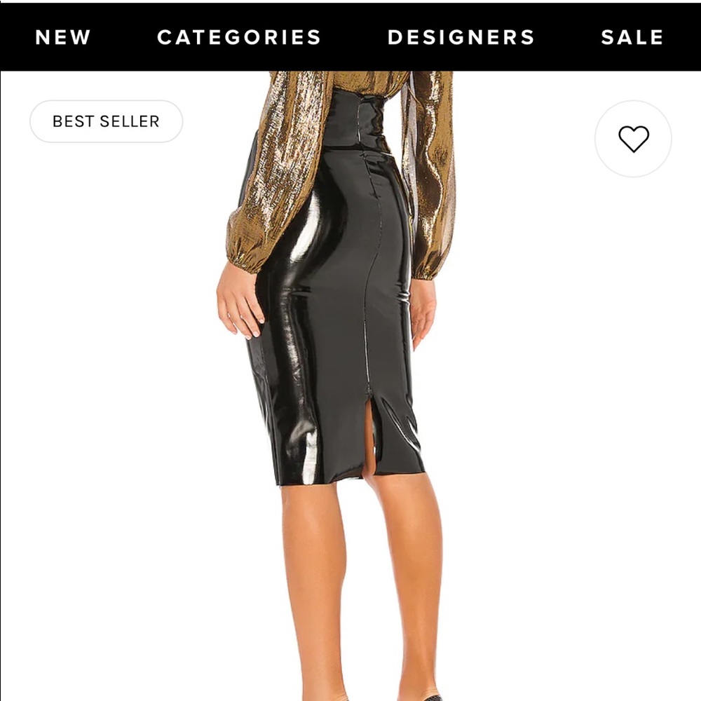 Commando Faux Leather Patent Midi Skirt